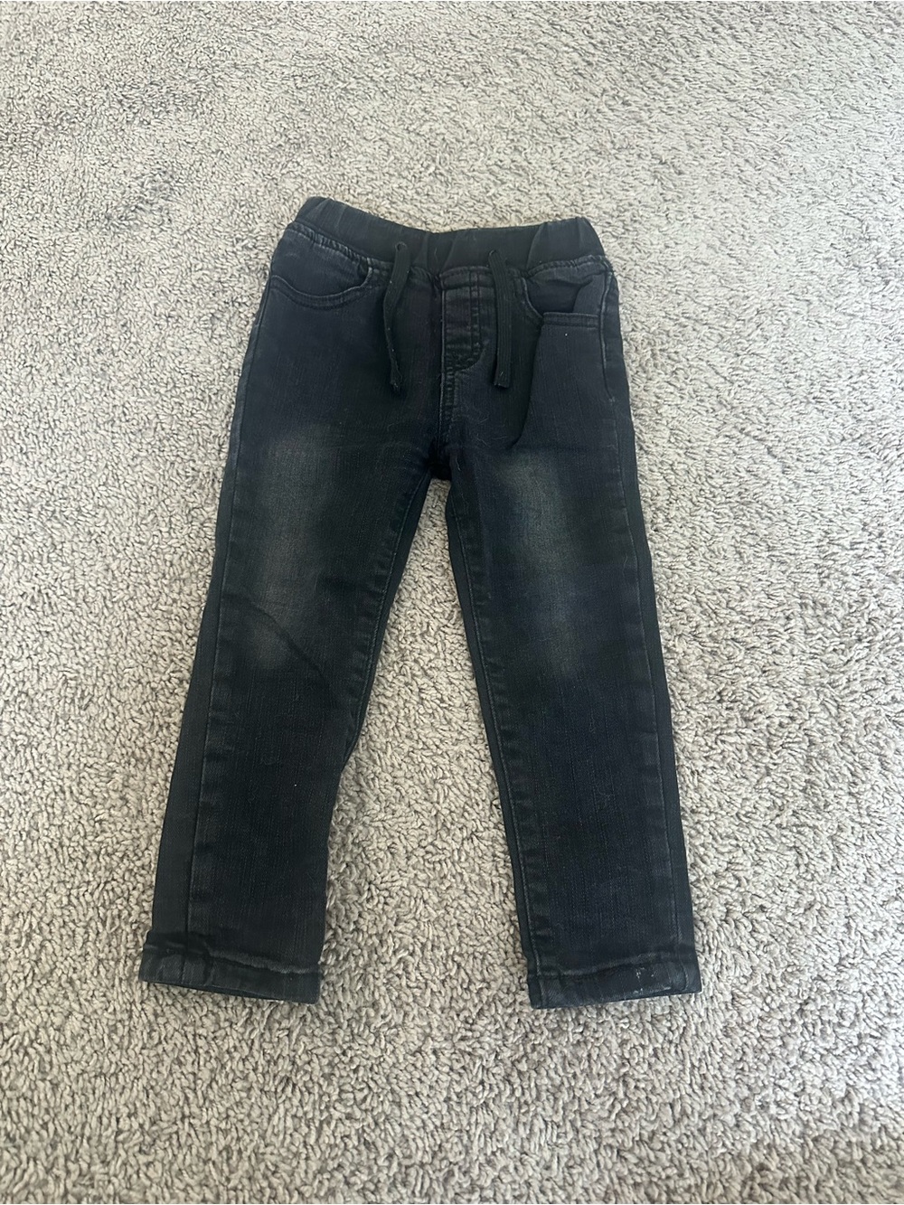 Little Bipsy Black Knit-Waist Jeans for Kids
